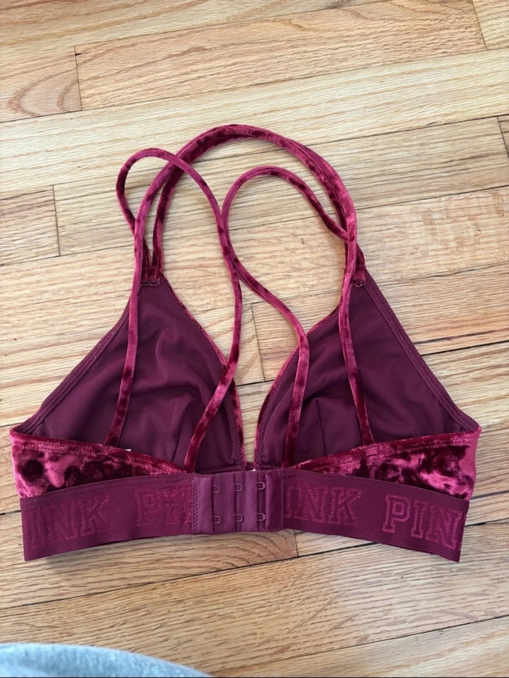 PINK Victoria's Secret Velvet Bralette in Wine - Picture 2 of 2